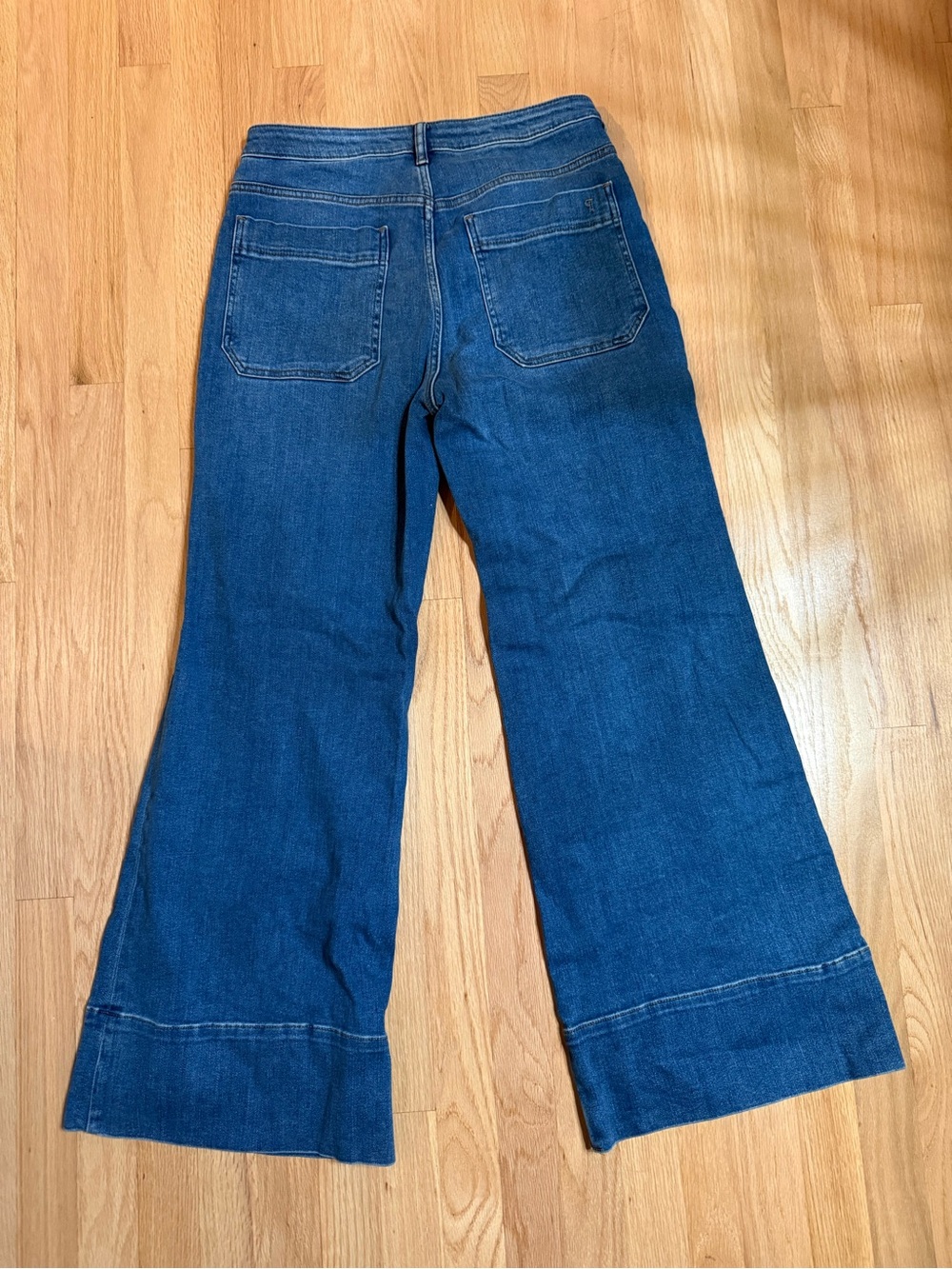 Pilcro Wide-Leg High-Rise Jeans in Deep Blue - Picture 3 of 4